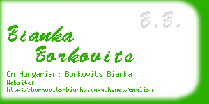 bianka borkovits business card